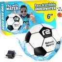 Aqua Dive Pool Ball - Underwater Pool Toys For Kids & Teens - Fun Summer Water Toys & Beach Games for Boys and Girls - Kick, Throw, Pass Underwater - 6" Soccer Ball Gift for 5 6 7 8 9 10+ Year Old