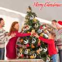 4 x Christmas Tree Decorations, Acrylic Animal Christmas Ornaments, Home Decoration, Party Decoration, Small Animals on The Moon (Elephant)