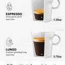 LE TAUCI 5 oz Espresso Mugs, Ceramic Small Stackable Coffee Cups, Designed for Double Shots of Espresso, Lungo and Tea, Perfect for Coffee Machine and Maker, Set of 3, White