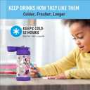 THERMOS FUNTAINER 12 Ounce Stainless Steel Vacuum Insulated Water Bottle with Lid, MINNIE MOUSE