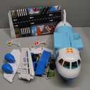 Toy Airplane with Smoke, Lights & Sounds, Friction Powered Plane Toy with Mini Cars for Kids, Boys and Girls, not the whole set