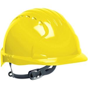Safety Works SWX00374 Pro Full Brim Style Vented Hard Hat with Wheel RATCHET (Medium, Yellow)