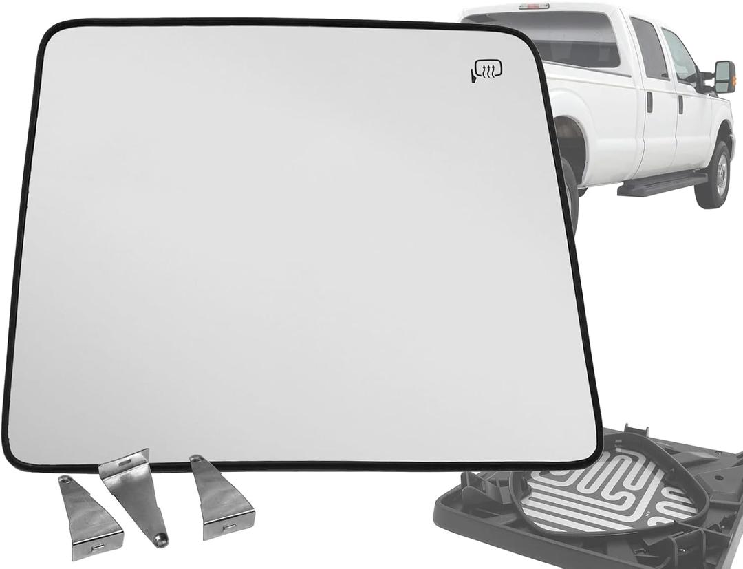 APA Replacement for Towing Mirror Glass Upper Heated 2008-2016 Super Duty F250 F350 F450 F550 Passenger Right Side TO1325150 7C3Z17K707F