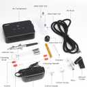 Airbrush Kit with Air Compressor, Intuitive 50 PSI High Pressure Air Brush with 0.2/0.3/0.5mm Nozzles & Cleaning Sets, Perfect for Modeling, Painting, Nails, Makeup, Cake Decorating