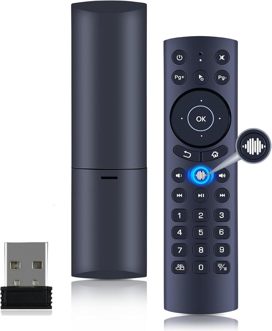 New G20BTS Plus Wireless Bluetooth 5.0 Voice Backlit Remote Control Support 2.4G USB Gyroscope IR Learning Remote Control for Android TV Box(G20S Pro Plus)