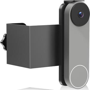 Anti-Theft Mount Compatible with Google Nest Doorbell (Battery), No Drill Adjustable Mounting Bracket Holder Accessories for Apartment Rentals, Enhanced Protection Doorbell Mount Bracket