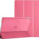 ProCase for iPad 9th/ 8th/ 7th Generation Case 10.2 Inch, iPad 10.2 Case 2021/2020/2019, Slim Smart Cover with Translucent Hard Shell Back, Supports Touch ID, Auto Wake/Sleep, Melonpink