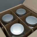 Anchor Hocking 1-Gallon Cracker Jar with Lid, Brushed Aluminum, Set of 4