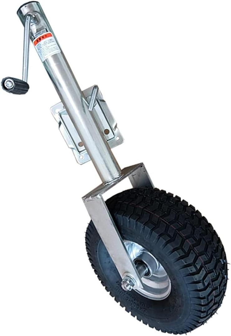 Marine Swivel Trailer Jack - Lift Swivel Trailer Jack, Beach Boat Trailer Jack, 13.38in Trailer Jack Wheel, Heavy-Duty Bolt-On Swivel Tongue Jack, 2000 lb Capacity, 11in Vertical Load