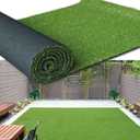 Premium Synthetic Artificial Grass Turf 1.38inch Pile Height, High Density Fake Faux Grass Turf, Natural and Realistic Looking Garden Pet Dog Lawn (7FTX13FT)