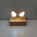 2 Cute Bird Table Lamps Combo,Rechargeable Cordless Lamp with 3 Color Temperature and Adjustable Brightness,Small Desk Lights for Bedroom Nightstand Bedside Table - Wood Tone