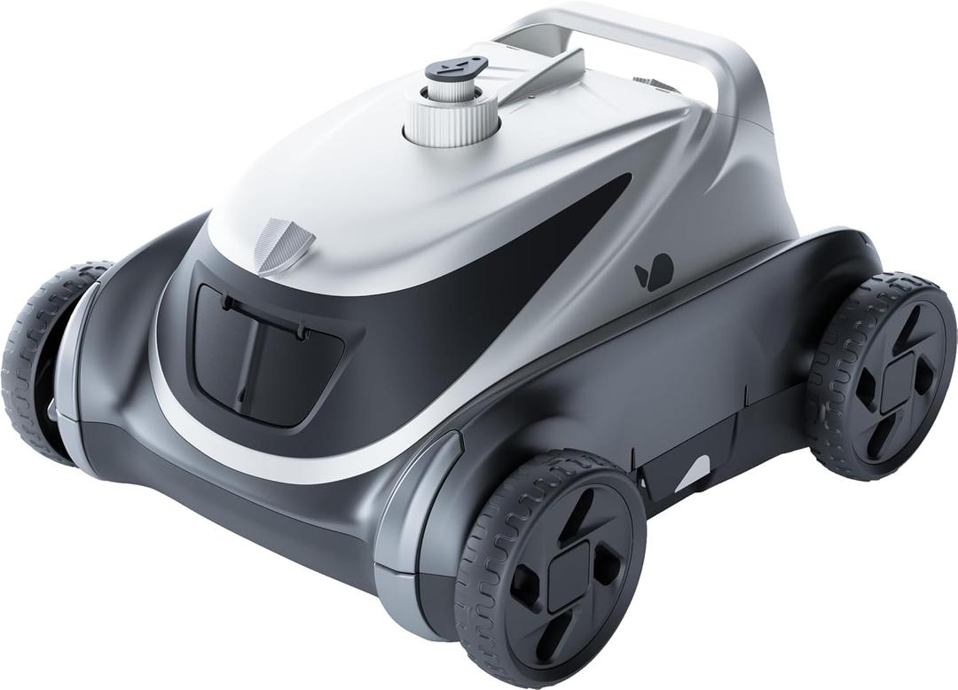 B10P Cordless Robotic Pool Cleaner, Pool Vacuum with Unmatched Bluehole Suction, Dual Motors, DirtLock 2.0, Self-Parking, 140-Min Runtime for Above-Ground Flat Pools up to 1,076 Sq.Ft. (Silver)