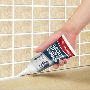 2 Pack White Grout Sealer - Filler Tube, Fast Drying Grout Pen Paint, Repair Kit for Bathroom, Shower, Kitchen, Floor Tile Joints