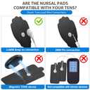 TENS Unit Electrode Pads NURSAL 20 Pack 3.5mm Snap EMS Replacement Pads for Electrotherapy Reuse More Than 30 Times, Compatible with MEDVICE,Belifu TENS Machine