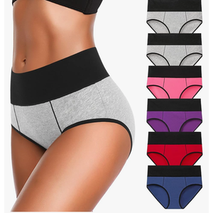 Eiggam Underwear for Women Cotton High Waist Panties Full Coverage Briefs Soft Strech Ladies Breathable Panties-Multi Pack Medium, Multicolor 