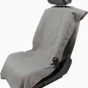 Seat Armour Gray Car Seat Towel Cover – Soft, Machine Washable & Absorbent Seat Protector – Quick Install, Multipurpose Vehicle Seat Cover for Workout, Beach, Travel – Universal Fit