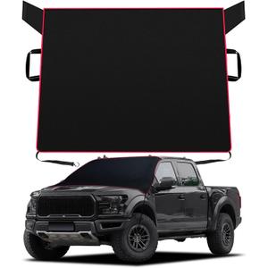 Migaven Heavy Duty All Weather Windshield Cover for Ice and Snow, Waterproof 2mm EVA Fabric Windshield Frost Cover for Heavy Duty Pickup Truck, MPV, Van (Extra-Large Size)