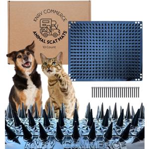 10 Pk: Scat Mats, Cat Repellent Mats, Keep Dogs Off Furniture, Scat Mat for Cats, Scat Mats for Dogs, Keep Cats Off Counter Tops, Scat Mat, Dog Repellent Mats, Keep Dogs Off Couch, Dog Deterrent Mat