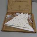 4 Pcs Nine Pointed Star Christmas Lanterns Lighted Hanging Decorations for Ceiling Parties Festive Events Easy Assembly Design for Convenient Storage