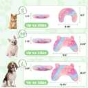 Dog Pillows for Medium Dogs, Glow in The Dark Soft Neck Pillow, U-Shaped Pillow for Cat and Dog, Machine Washable Toy & Birthday Gift (Glow Pink, M)