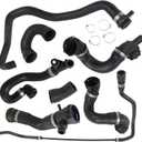 (12Pcs) Coolant Water Pipe System Kit for BMW N51 128i 325i 328i 330i 2006-2013, Radiator Coolant Water Hoses Replaces 11537516414 11537545890 17127618510 17127531579 17117524710, See Fit!