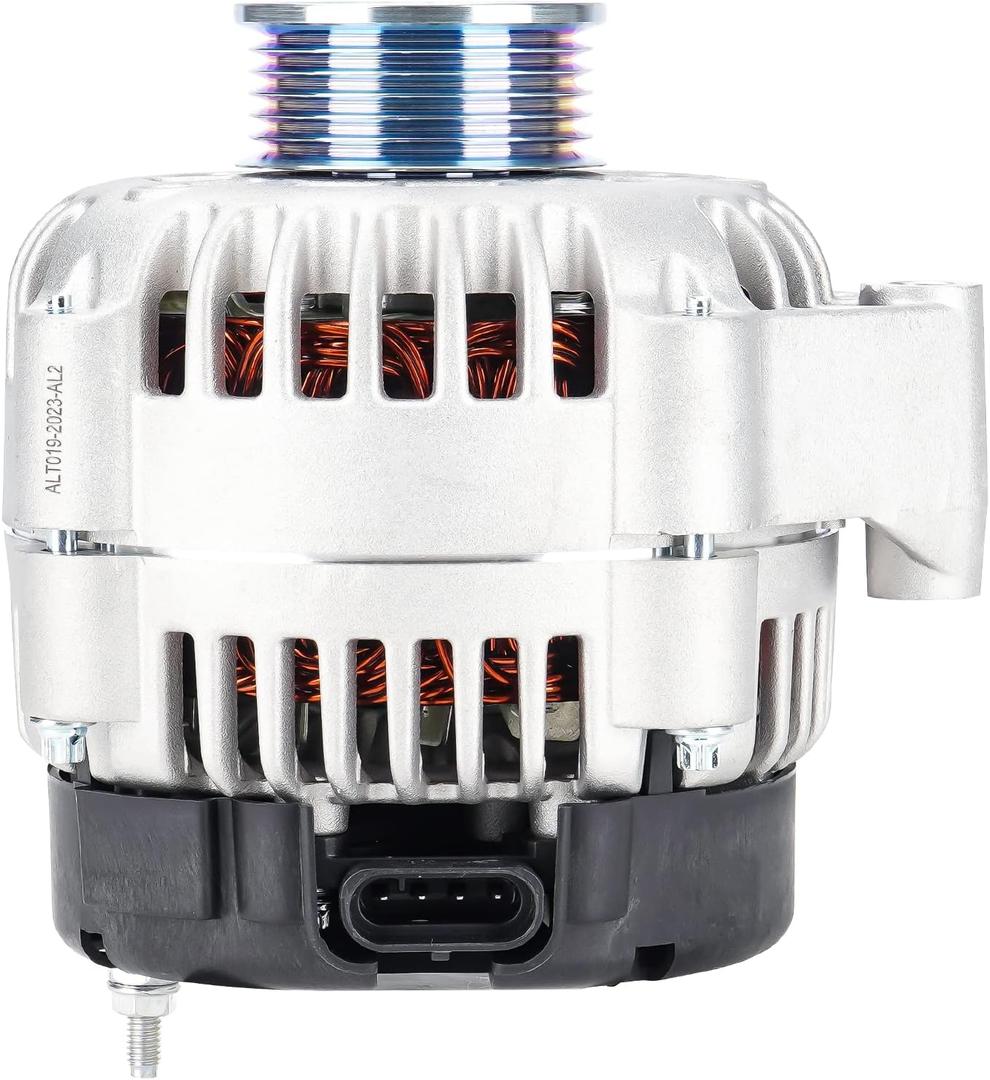 New Alternator for Chevy Silverado 1500 2500 3500 2000-2005 4.3 4.8 5.3 6.0L, Avalanche Tahoe Astro 2002-2004, GMC Savana Sierra Yukon 2001-2002, Cadillac Escalade 02-04, ADR0215 321-1798 321-1811