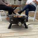 Flame King Smokeless Propane Fire Pit, 24-inch Portable Firebowl, 58K BTU with Self Igniter, Cover, & Carry Straps for RV, Camping, & Outdoor Living