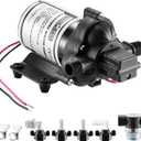 WASSERMANN RV Pump, 12V Self-priming RV Water Pressure Pump 4.0GPM 45PSI with Pressure Switch, for RV Marine Camping Yacht Garden, 12Volt DC Fresh Water Pumps RV Water Pump 2088-554-144 Replacement (Black)