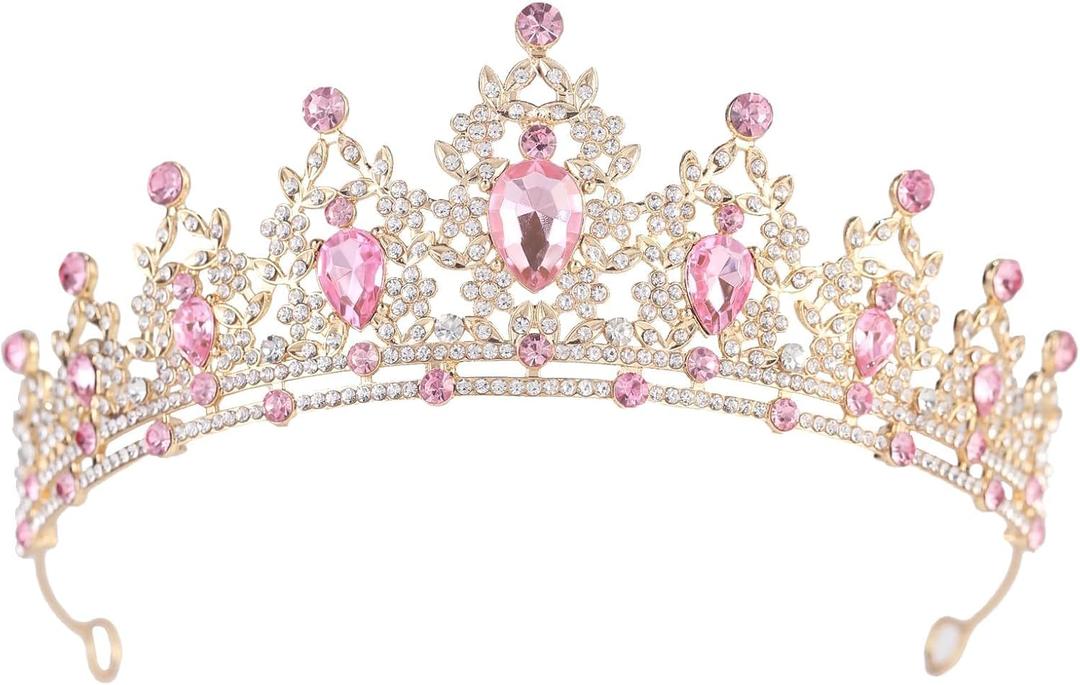 Crystal Crown and Tiara For Women - Rhinestone Headband For Princess Girls,Bridal Hair Accessories For Weddings Birthday