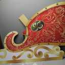 Cardboard Santa Sleigh Stand up Christmas Cardboard Cutout Standup Santa's Sleigh Life Size Cardboard Cutout Standup for Christmas Party Decor