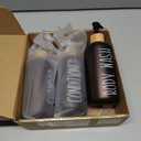 MOMEEMO Amber Shower Dispenser Set, Contains 3 Extra-Thick PET Plastic Bottles with Bamboo Pumps, Shampoo and Conditioner Dispenser for Shower Perfect for Modern Bathroom Decor. (Amber)