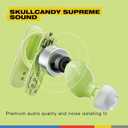 Skullcandy Smokin Buds Wireless Earbuds, Bluetooth Headphones, Noise Isolating Fit, Up to 20 Hours Battery, IPX4 Sweat and Water Resistant, Microphone for iPhone Android - Matcha