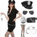 EBYTOP Halloween Costumes for Women Adult 2025 Cop Costume Femal Police Outfit (Small)