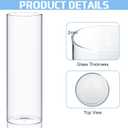 Didaey 12 Pcs Thin Cylinder Vases Set for Centerpieces 2.5'' Diameter 2mm Thickness Clear Glass Vase Hurricane Floating Candle Holder for Wedding Table Decoration (2.5'' X 5'',6'',8'')