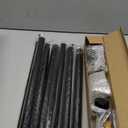 YaFex Heavy Duty Curtain Rod 32-120 Inch, 1 Inch Adjustable Black Curtain Rods for Windows, Long Window Treatment Rods with Aluminium Finials, Easy Installation