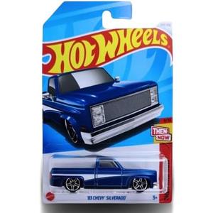 Hot Wheels 83 Chevy Silverado, Blue, Then and Now 9/10