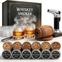 Yodel Whiskey Smoker Kit with Torch – Old Fashioned Cocktail Smoker Set with 6 Wood Chip Flavors, 2 Whiskey Glasses & 2 Ice Ball Molds – Gifts for Men, Dad, Husband & Him