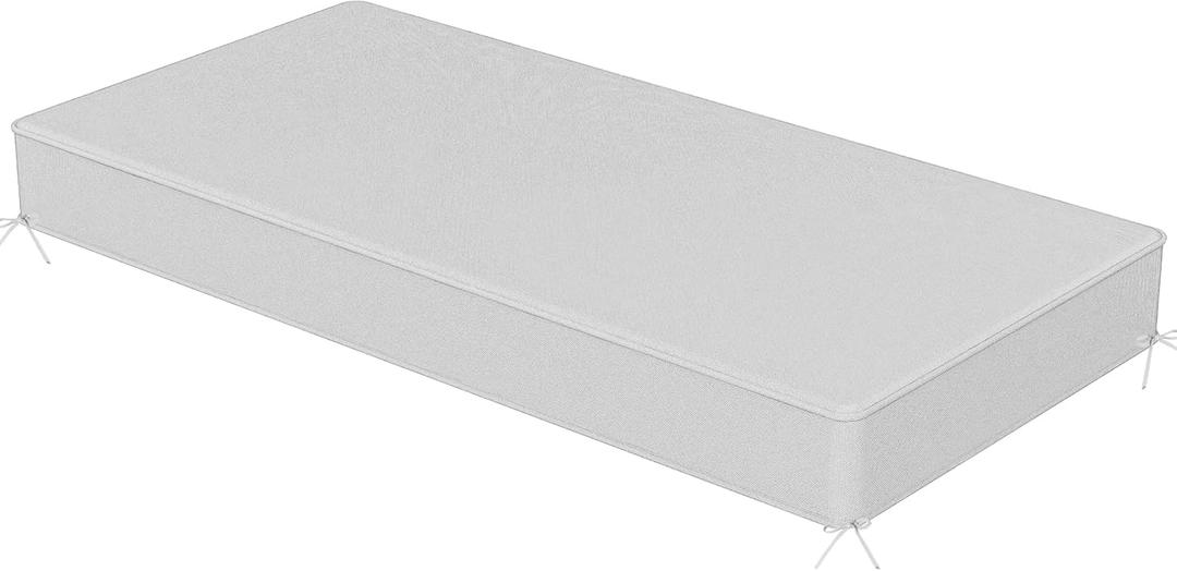 Sundale Outdoor Olefin Bench Cushion Water-Resistant Patio Couch Cushion, Loveseat Sofa Pad with Straps Light Gray, 59 x 18 x 4 Inches