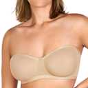HSIA Strapless Bras for Women, Bella Convertible Minimizer Bandeau Bra Mesh Unlined Underwire Balconette Bras, Natural Nude 40C