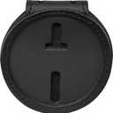 Perfect Fit Round Police Badge Holder 2.5 Inches Round Belt Clip Neck Chain Badge Holder Law Enforcement Black Leather (Cutout 708)