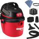 Shop-Vac 2.5 Gallon 2.0 Peak HP Wet/Dry Vacuum, Portable Compact Shop Vacuum with Top Handle, Wall Bracket & Attachments