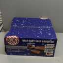 NOKINS Golf Cart Seat Covers for EZGO TXT 1994-2013/EZGO RXV, Vinyl Front&Rear Seat Cover with Flip-Up Armrests kit, with Cup Holder, for 1" Square Tube (Brown&Brown 8438)