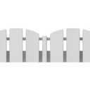 EasyFlex No-Dig Landscape Edging with Anchoring Spikes, 4.5 in. Tall Decorative Adirondack Wood-Look Fence Garden Border, 15 Foot Kit, White (3600WT-15C-6)