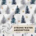 Artoid Mode Blue Xmas Tree Snowflakes Christmas Bar Kitchen Towels, 12x24 Inch Quick Dry Microfiber Cloth Dish Towels for Kitchen Drying Set of 2