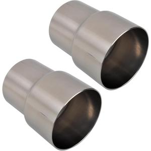 SSN Exhaust Pipe Reducer Component Adapter 2.5 Inch ID to 3.0 Inch ID Polished 304 Stainless Steel Universal ID 2.5" to ID 3.0" Exhaust Pipe Reducer Adapter 4 Inch Length-Pair