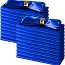 SiinvdaBZX 100 Pieces Royal Blue Cloth Napkins 12 x 12 Inches, Small Size Square Satin Napkins Silky Soft Dinner Napkins or Handkerchief for Banquet Wedding Christmas Thanksgiving Decoration