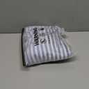 Floerns Women's Striped 3/4 Sleeve Blazer Jacket Collared Neck Business Casual Suit Jacket, L