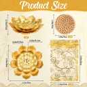 36 Pack Lotus Incense Holder, Incense Stick Holder Gold Three-Layer Design with Organza Bags & Heat Insulation Pad, Incense Burner Ash Catcher for Home Yoga SPA Fragrance Decor Bedroom