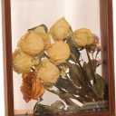 JOSON 2 packsWooden Dried Flower Photo Frame Dried Flower Display Stand Decorative Floating Photo Frame (brown 4x6)