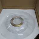 Vintage Gold Milk Glass Pendant Light Fixture,White Glass Chandelier, 15in